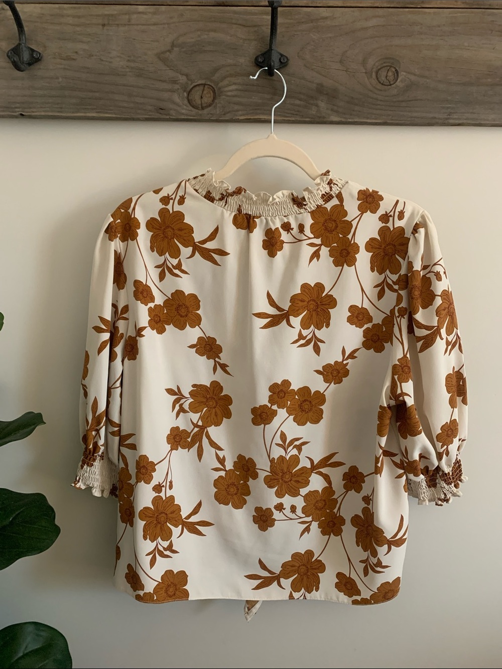 Sanctuary Cream Blouse with Brown Floral Print - Picture 5 of 6